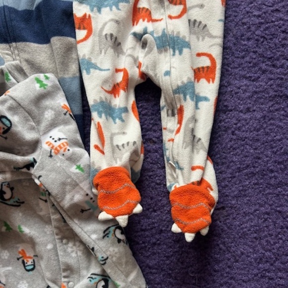 Fleece Baby footed onesies (x5) - 3-6 months - Picture 5 of 7